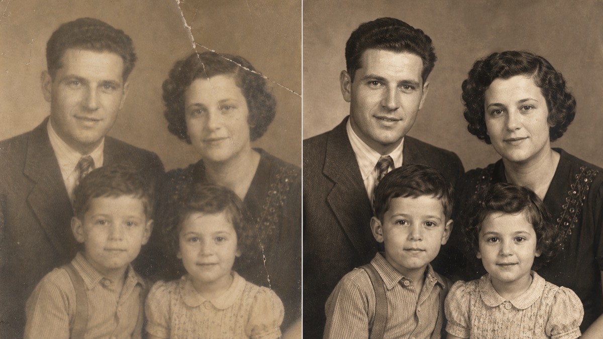Old photo scan before restoration